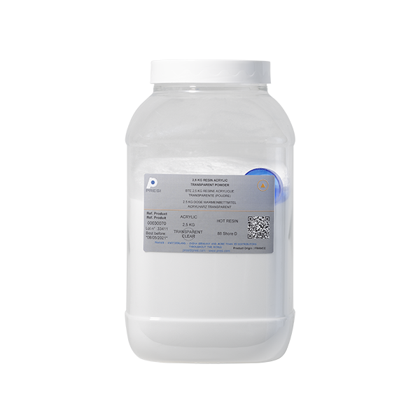 BTE 2,5 KG RESINE ACRYLIQUE TRANSPARENTE (POUDRE)
