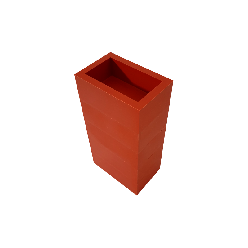 BOITE DE 5 MOULES CAOUTCHOUC RECUPERABLE RECTANGULAIRES 100x50x25 MM