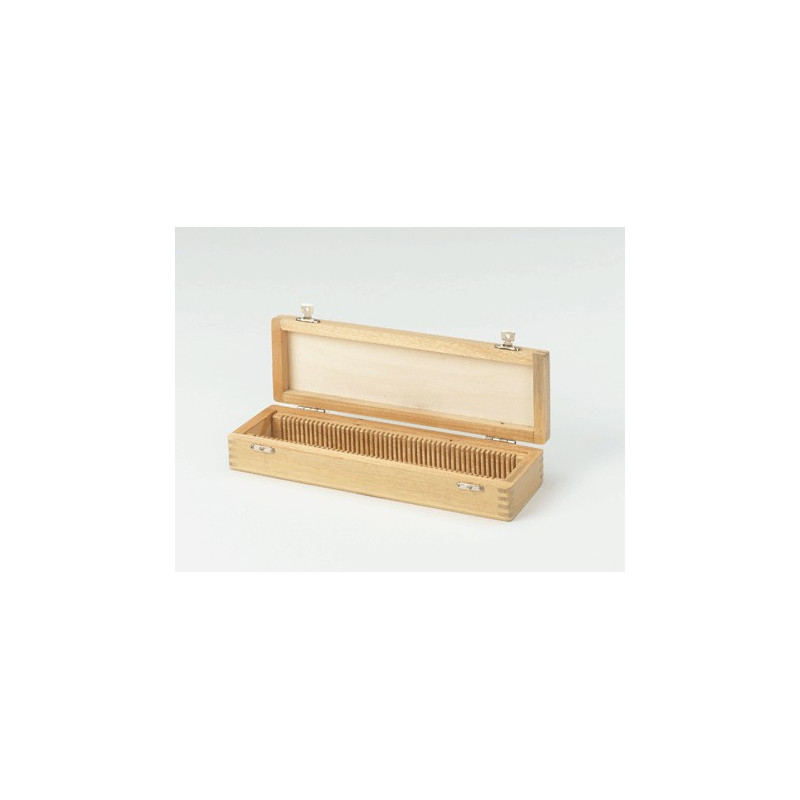 STORAGE BOX IN WOOD FOR 50 GLASS SLIDES 30 X 45MM
