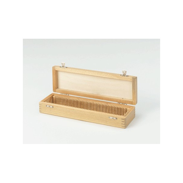 STORAGE BOX IN WOOD FOR 50 GLASS SLIDES 30 X 45MM