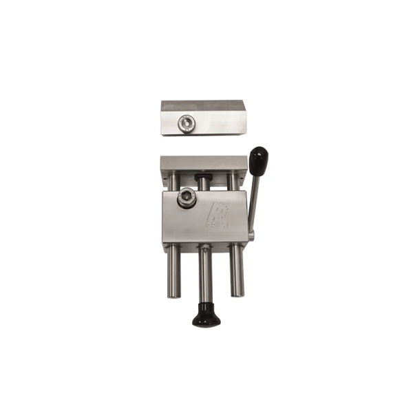ETAU INOX COTE DROIT A SERRAGE RAPIDE HAUTEUR 45 MM MORS AMOVIBLE + MORS ARRIERE
